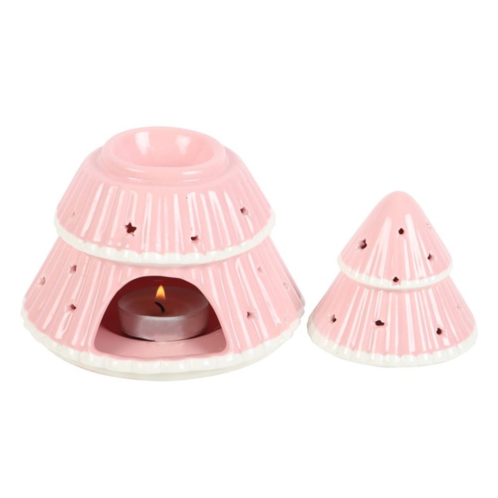 Pink Christmas Tree Oil Burner - ScentiMelti  Pink Christmas Tree Oil Burner