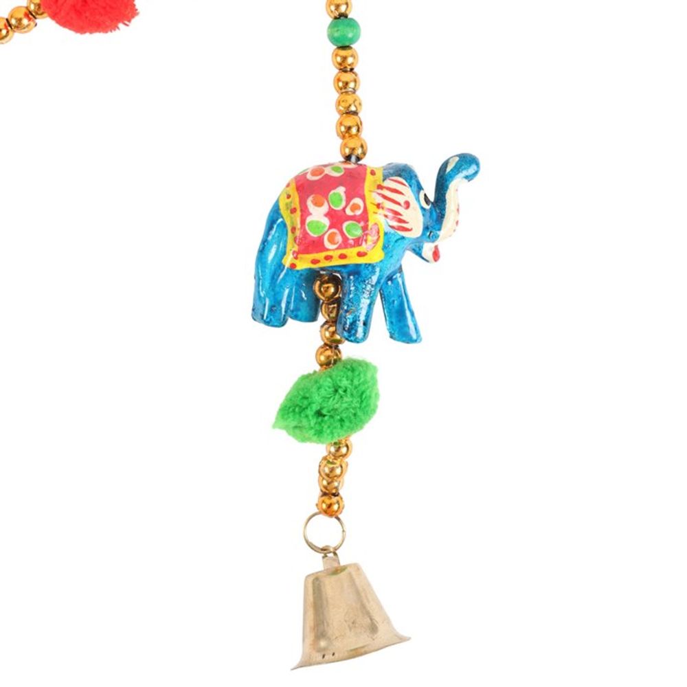 Hanging Elephant Garland with Beads and Bells - ScentiMelti  Hanging Elephant Garland with Beads and Bells