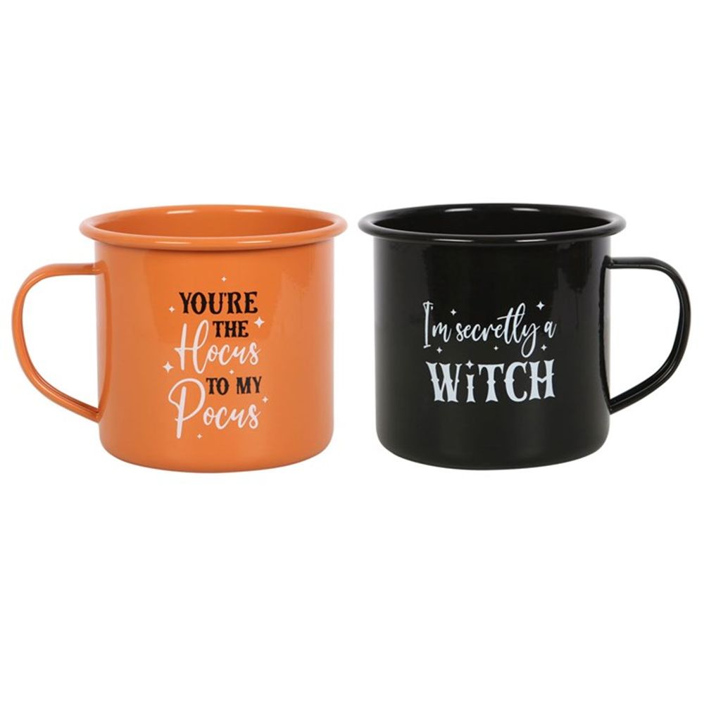 Set of 2 Witchy Enamel Mugs - ScentiMelti Home Fragrance, Beauty & Gifts UK