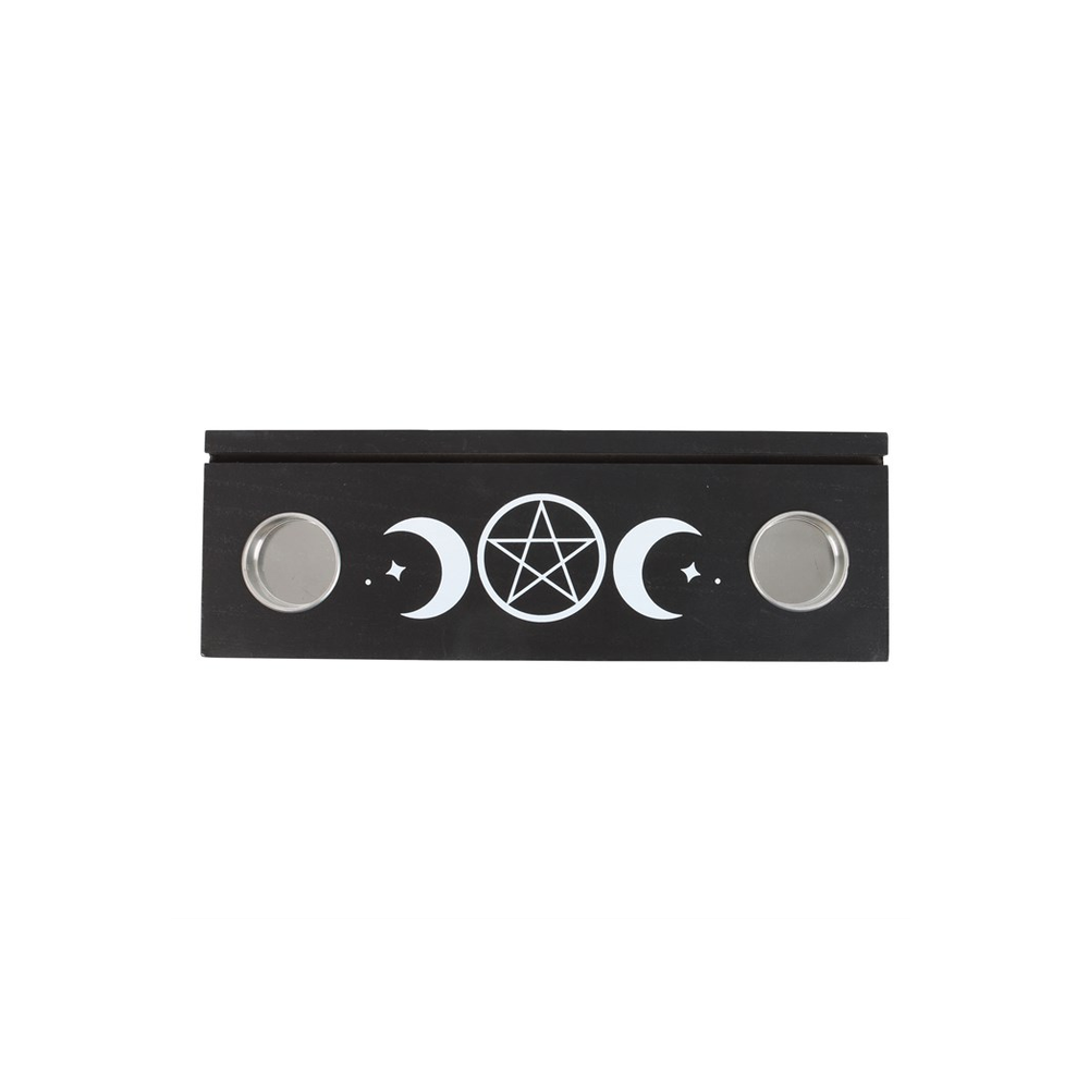 Black Triple Moon Tarot Card Stand Tealight Holder - ScentiMelti  Black Triple Moon Tarot Card Stand Tealight Holder