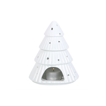 White Christmas Tree Oil Burner - ScentiMelti  White Christmas Tree Oil Burner