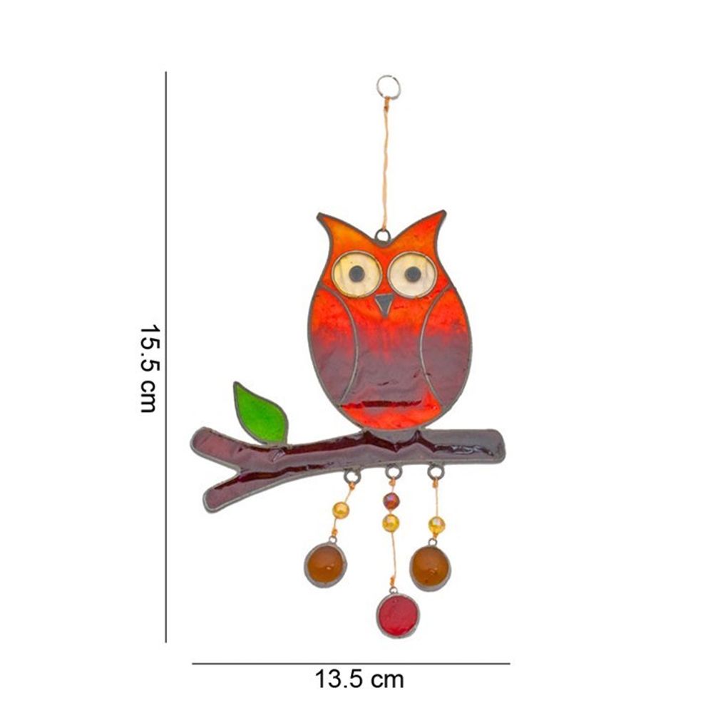 Owl On A Branch Suncatcher - ScentiMelti  Owl On A Branch Suncatcher