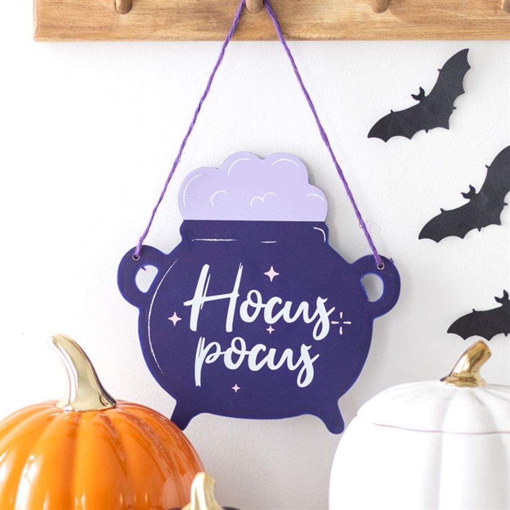 Hocus Pocus Cauldron Shaped Hanging Sign - ScentiMelti  Hocus Pocus Cauldron Shaped Hanging Sign