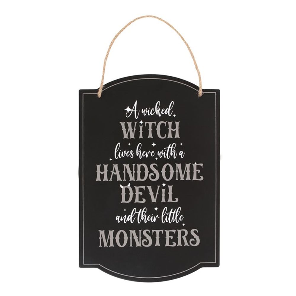 Wicked Witch Family Hanging Sign - ScentiMelti Home Fragrance, Beauty & Gifts UK