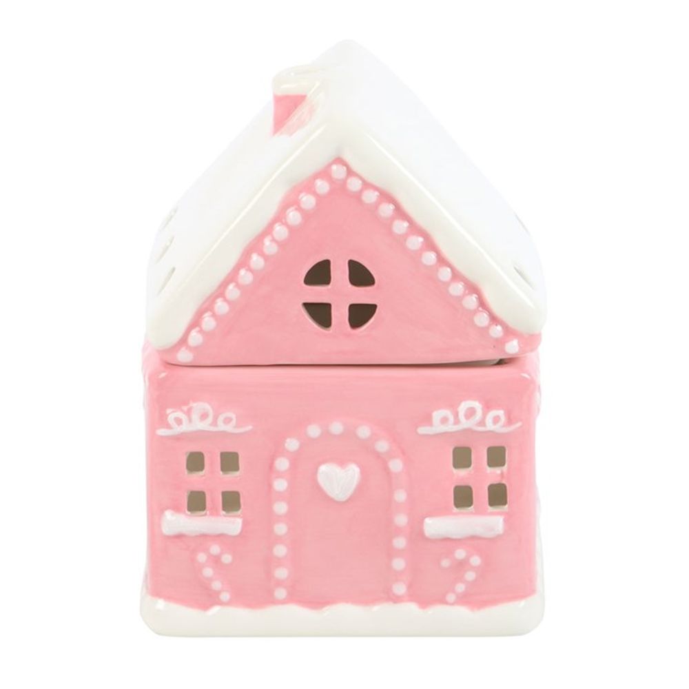 Pink Gingerbread House Oil Burner - ScentiMelti  Pink Gingerbread House Oil Burner