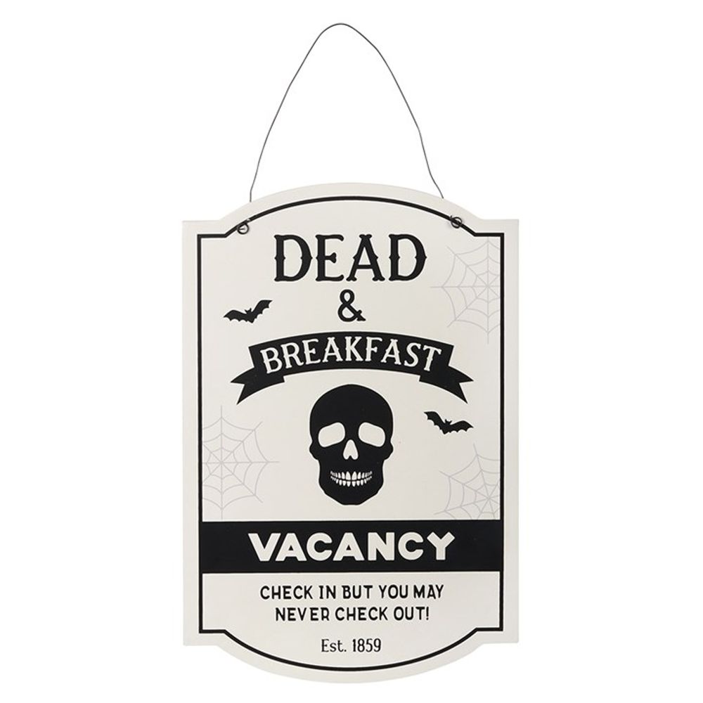 30cm Dead and Breakfast Hanging Sign - ScentiMelti  30cm Dead and Breakfast Hanging Sign