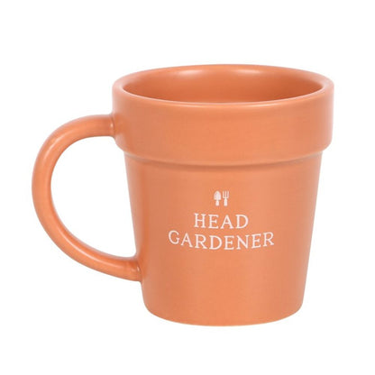 Head Gardener Ceramic Plant Pot Mug and Spoon - ScentiMelti  Head Gardener Ceramic Plant Pot Mug and Spoon