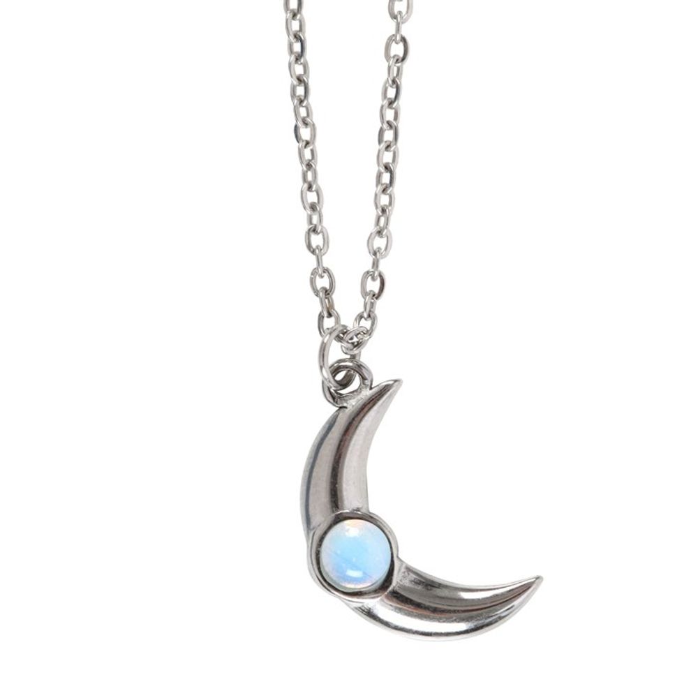 Opalite Crescent Moon Necklace Card - ScentiMelti  Opalite Crescent Moon Necklace Card