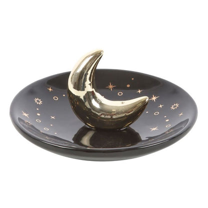 Gold Crescent Moon Incense Stick Holder - ScentiMelti  Gold Crescent Moon Incense Stick Holder