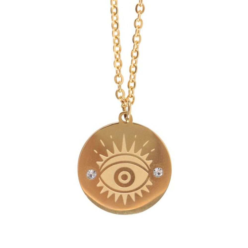 Gold Toned All Seeing Eye Necklace - ScentiMelti  Gold Toned All Seeing Eye Necklace