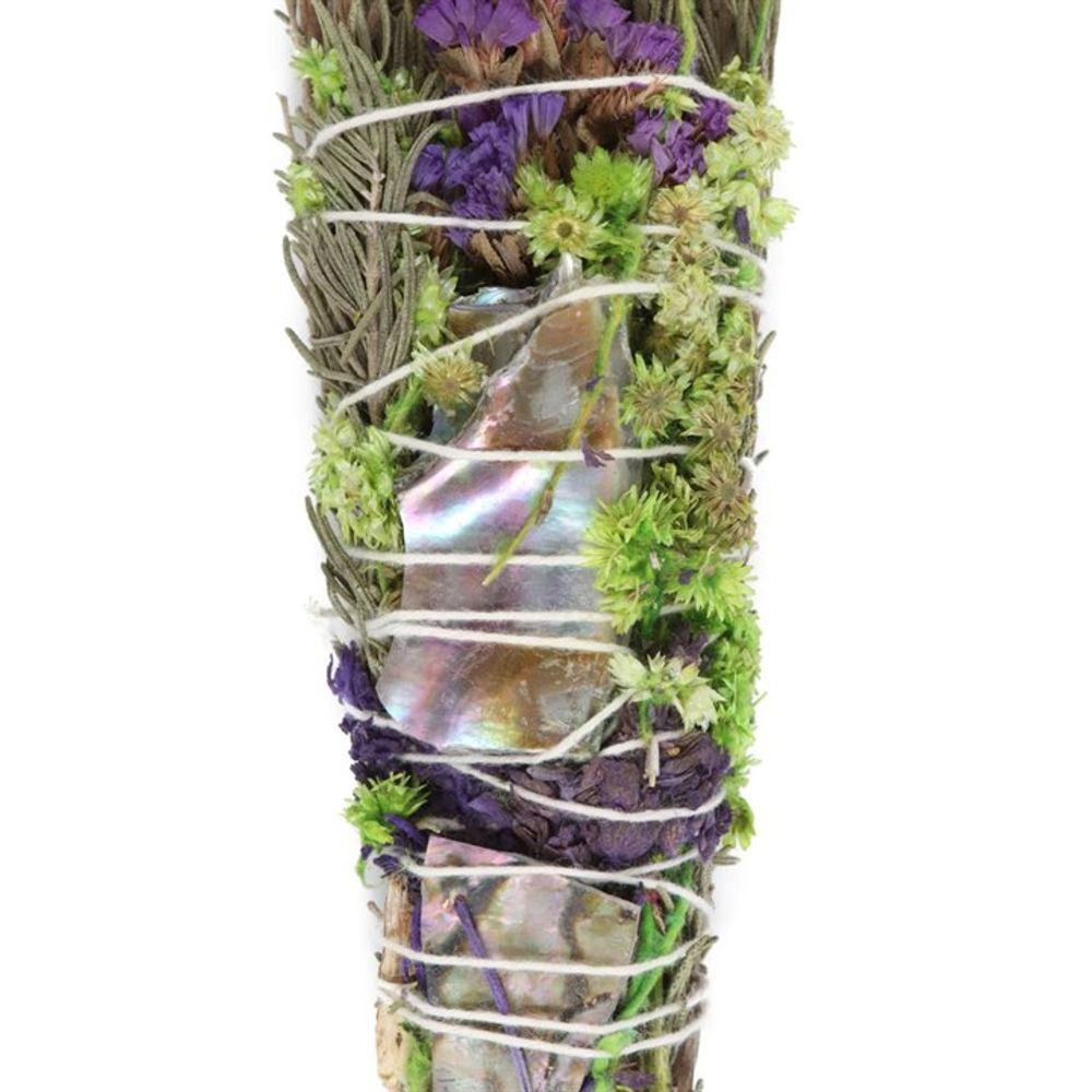 6in Ritual Wand Smudge Stick with Rosemary, Lavender and Abalone - ScentiMelti  6in Ritual Wand Smudge Stick with Rosemary, Lavender and Abalone