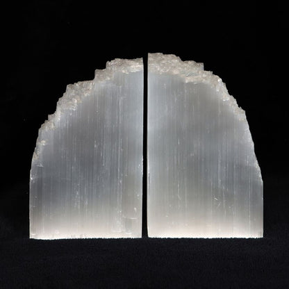 Selenite Crystal Bookends - ScentiMelti  Selenite Crystal Bookends