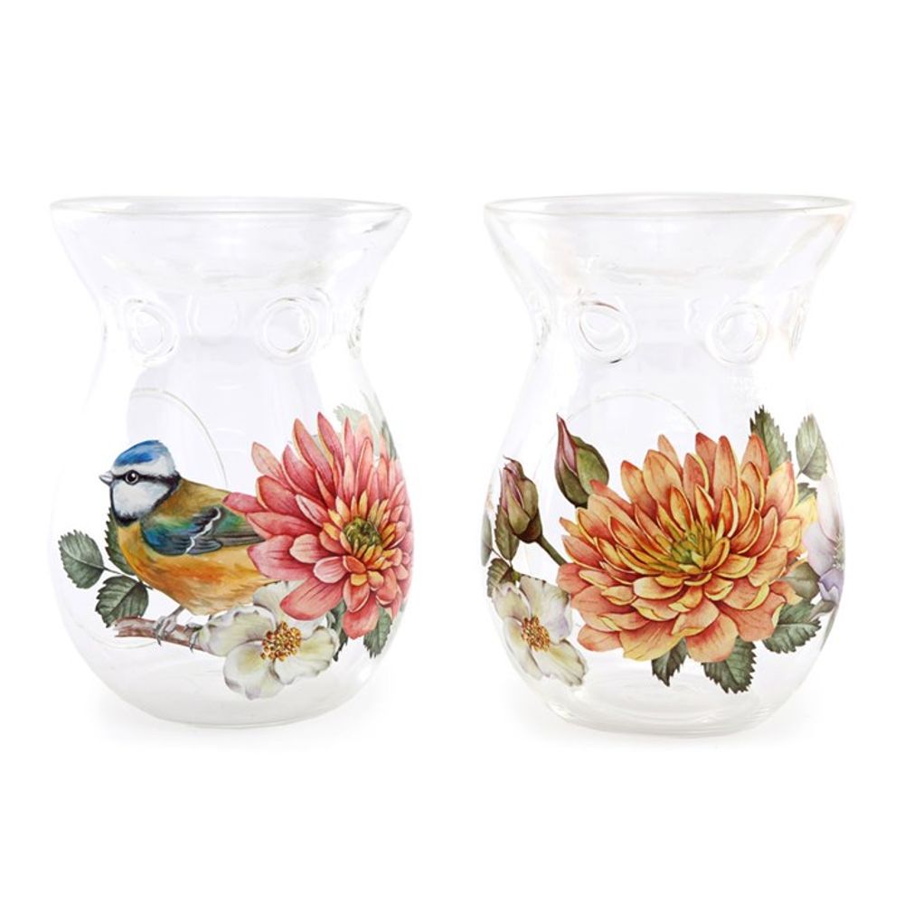 15cm Botanical Glass Oil Burner - ScentiMelti  15cm Botanical Glass Oil Burner