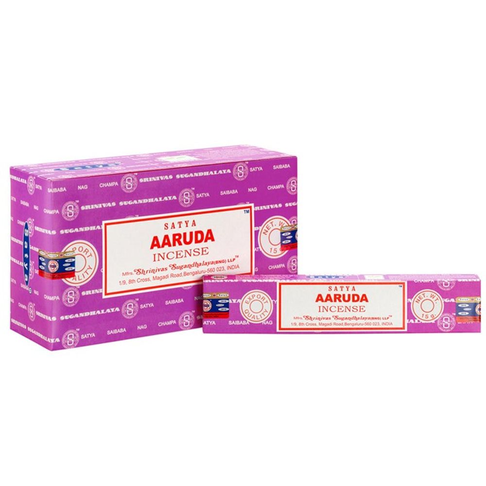 Set of 12 Packets of Aaruda Incense Sticks by Satya - ScentiMelti  Set of 12 Packets of Aaruda Incense Sticks by Satya