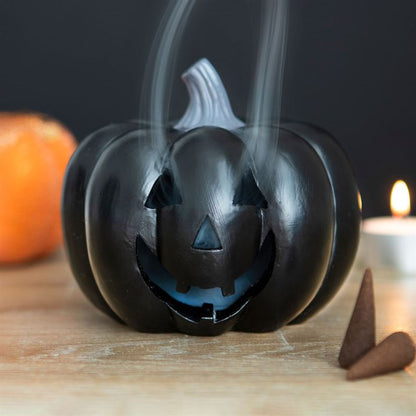 Black Pumpkin Incense Cone Holder - ScentiMelti  Black Pumpkin Incense Cone Holder