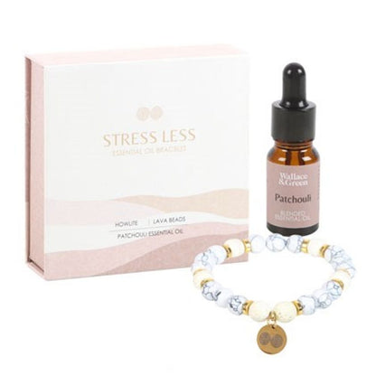 Stress Less Howlite Crystal Essential Oil Bracelet - ScentiMelti  Stress Less Howlite Crystal Essential Oil Bracelet