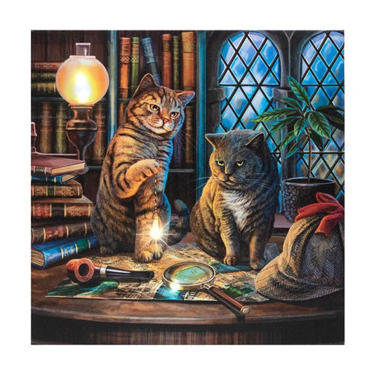 Purrlock Holmes Light Up Canvas Plaque by Lisa Parker - ScentiMelti  Purrlock Holmes Light Up Canvas Plaque by Lisa Parker