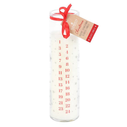 White Vanilla Advent Tube Candle - ScentiMelti  White Vanilla Advent Tube Candle