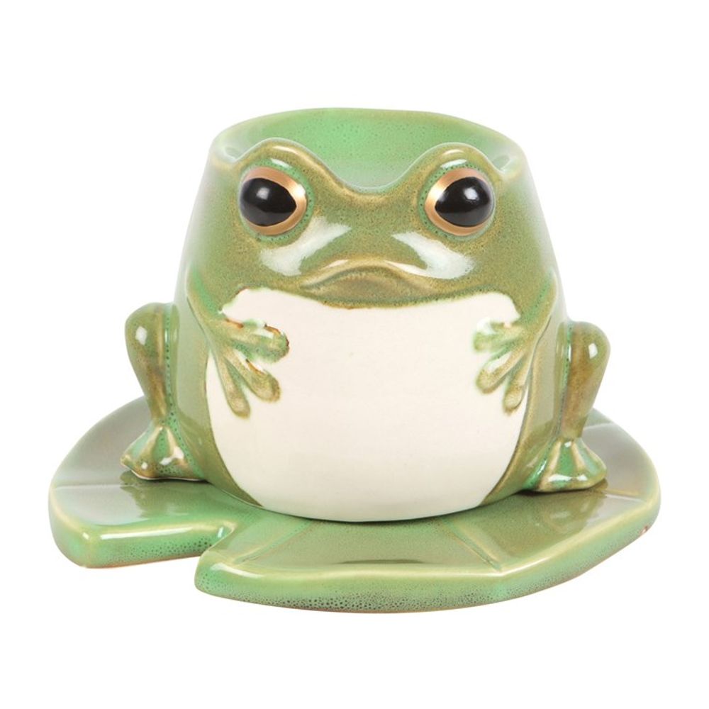 Frog Shaped Oil Burner on Lily Pad - ScentiMelti  Frog Shaped Oil Burner on Lily Pad