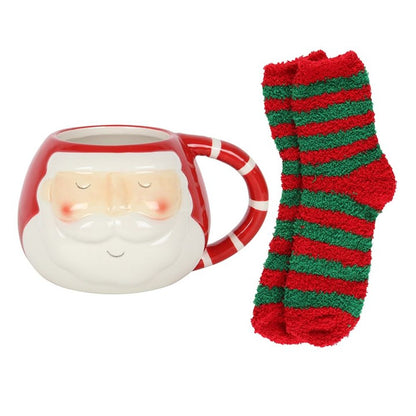 Santa Mug and Socks Set - ScentiMelti  Santa Mug and Socks Set