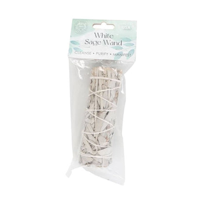 10cm Small White Sage Smudge Stick Wand - ScentiMelti  10cm Small White Sage Smudge Stick Wand