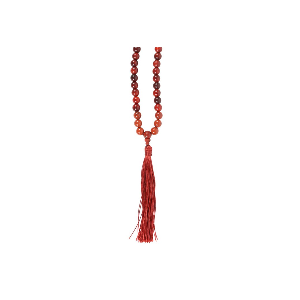 Grounding Rosewood & Red Jasper Mallah Necklace - ScentiMelti  Grounding Rosewood & Red Jasper Mallah Necklace