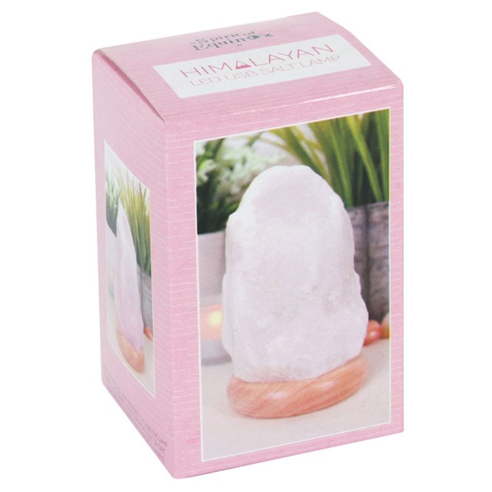 White Colour Changing USB Salt Lamp - ScentiMelti Home Fragrance, Beauty & Gifts UK