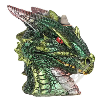 Large Green Dragon Head Backflow Incense Burner - ScentiMelti  Large Green Dragon Head Backflow Incense Burner