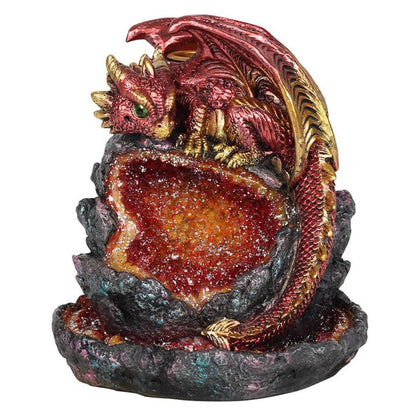 Red Dragon Backflow Incense Burner with Light - ScentiMelti  Red Dragon Backflow Incense Burner with Light