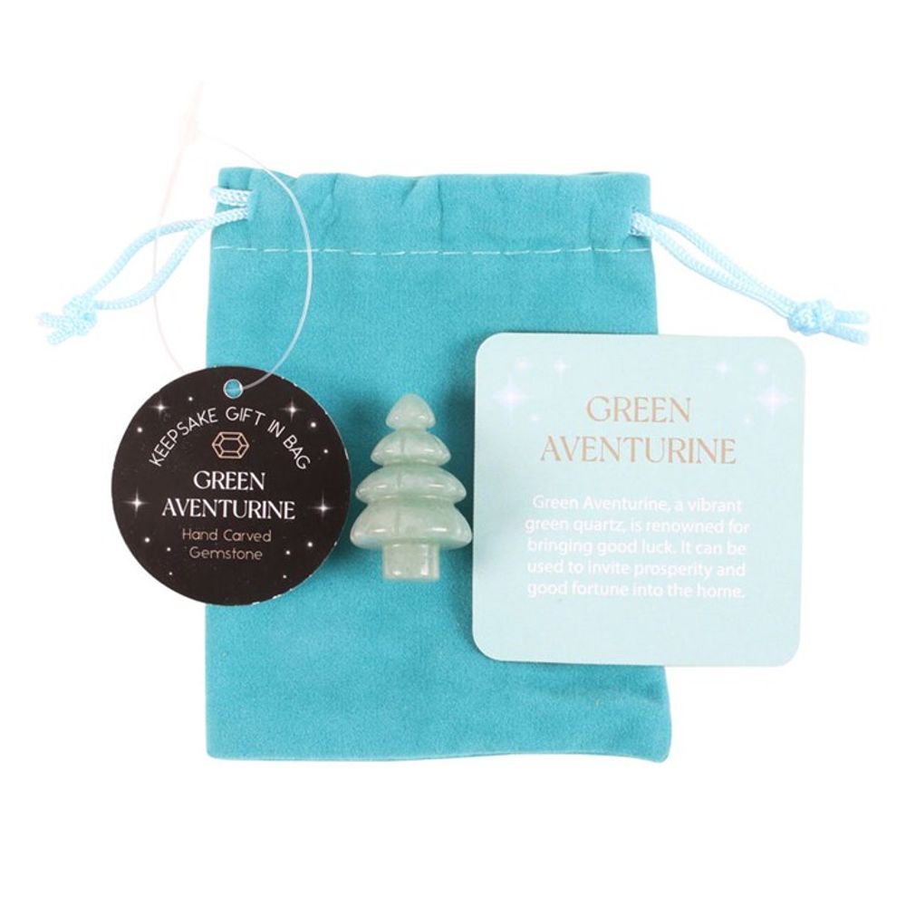 Green Aventurine Crystal Christmas Tree in a Bag - ScentiMelti  Green Aventurine Crystal Christmas Tree in a Bag