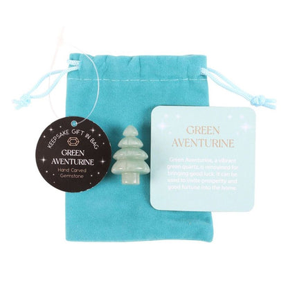 Green Aventurine Crystal Christmas Tree in a Bag - ScentiMelti  Green Aventurine Crystal Christmas Tree in a Bag