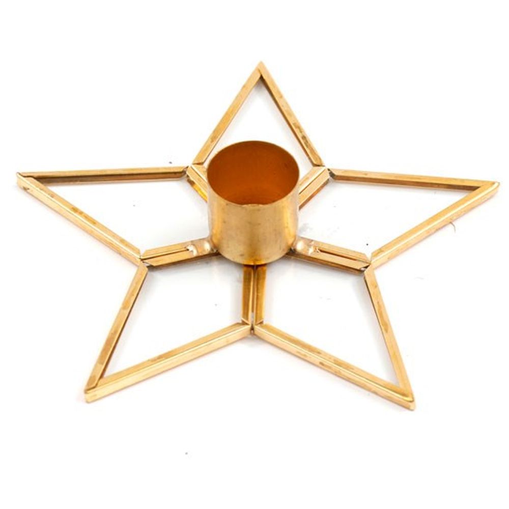 Gold Star Glass and Metal Candle Holder - ScentiMelti Home Fragrance, Beauty & Gifts UK