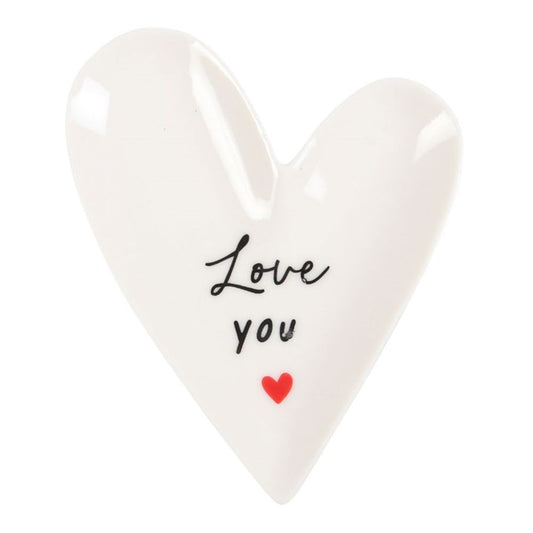 Love You Heart Trinket Dish - ScentiMelti Home Fragrance, Beauty & Gifts UK