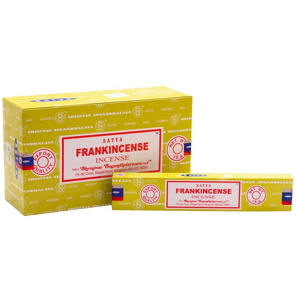 Set of 12 Packets of Frankincense Incense Sticks by Satya - ScentiMelti  Set of 12 Packets of Frankincense Incense Sticks by Satya