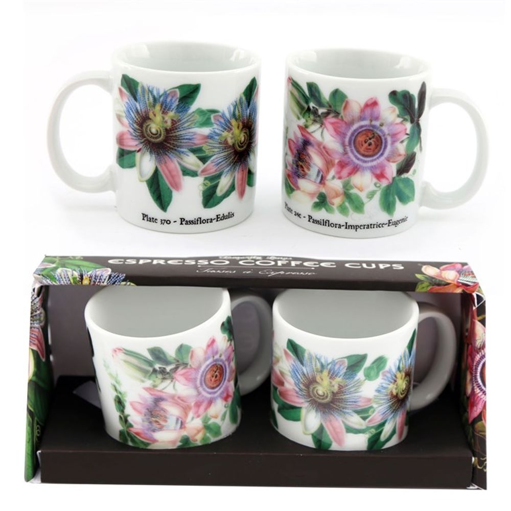 Set of 2 Botanical Espresso Cups - ScentiMelti  Set of 2 Botanical Espresso Cups