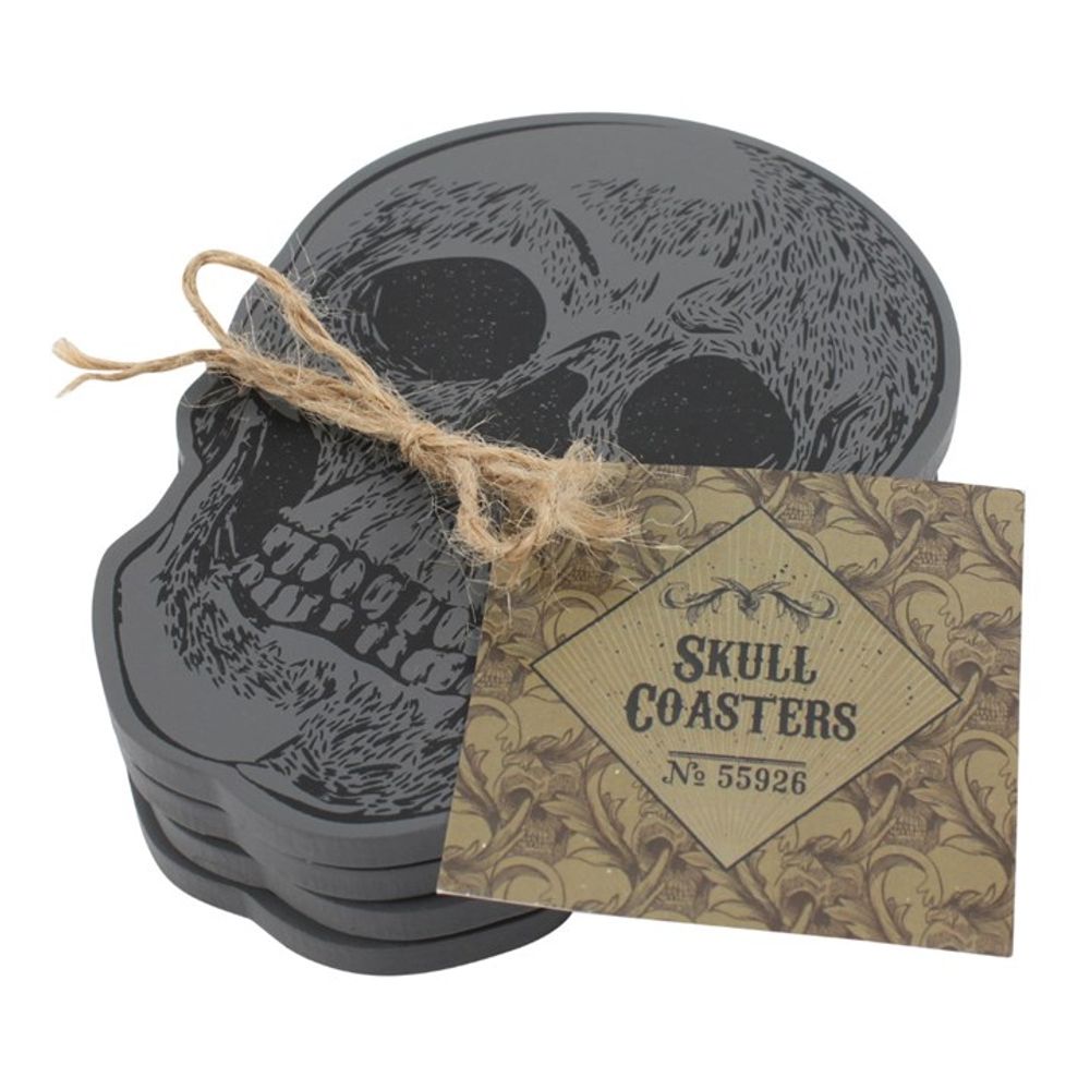 Set Of 4 Skull Coasters - ScentiMelti  Set Of 4 Skull Coasters