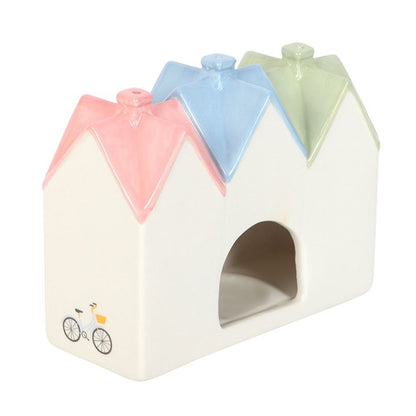 Pastel House Incense Cone Burner and Tealight Holder - ScentiMelti Home Fragrance, Beauty & Gifts UK