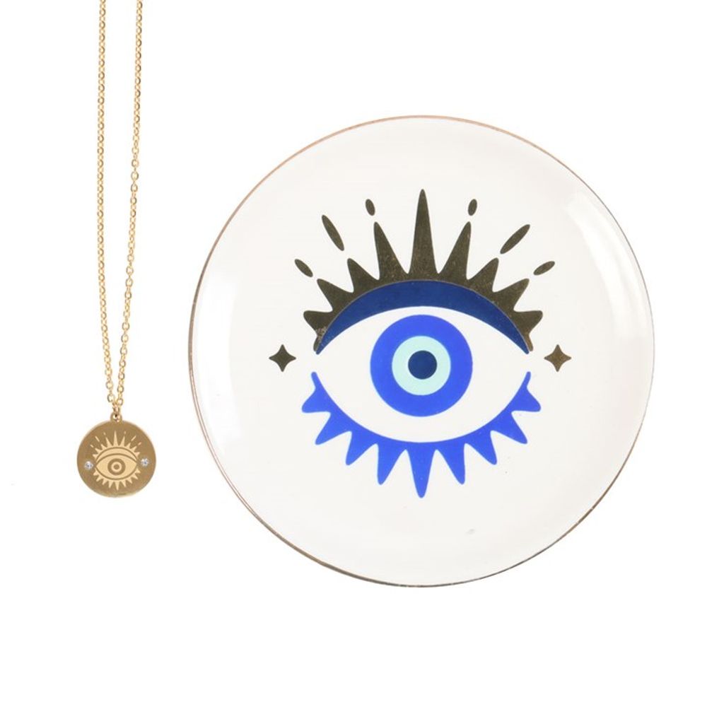 All Seeing Eye Necklace & Dish Gift Set - ScentiMelti  All Seeing Eye Necklace & Dish Gift Set