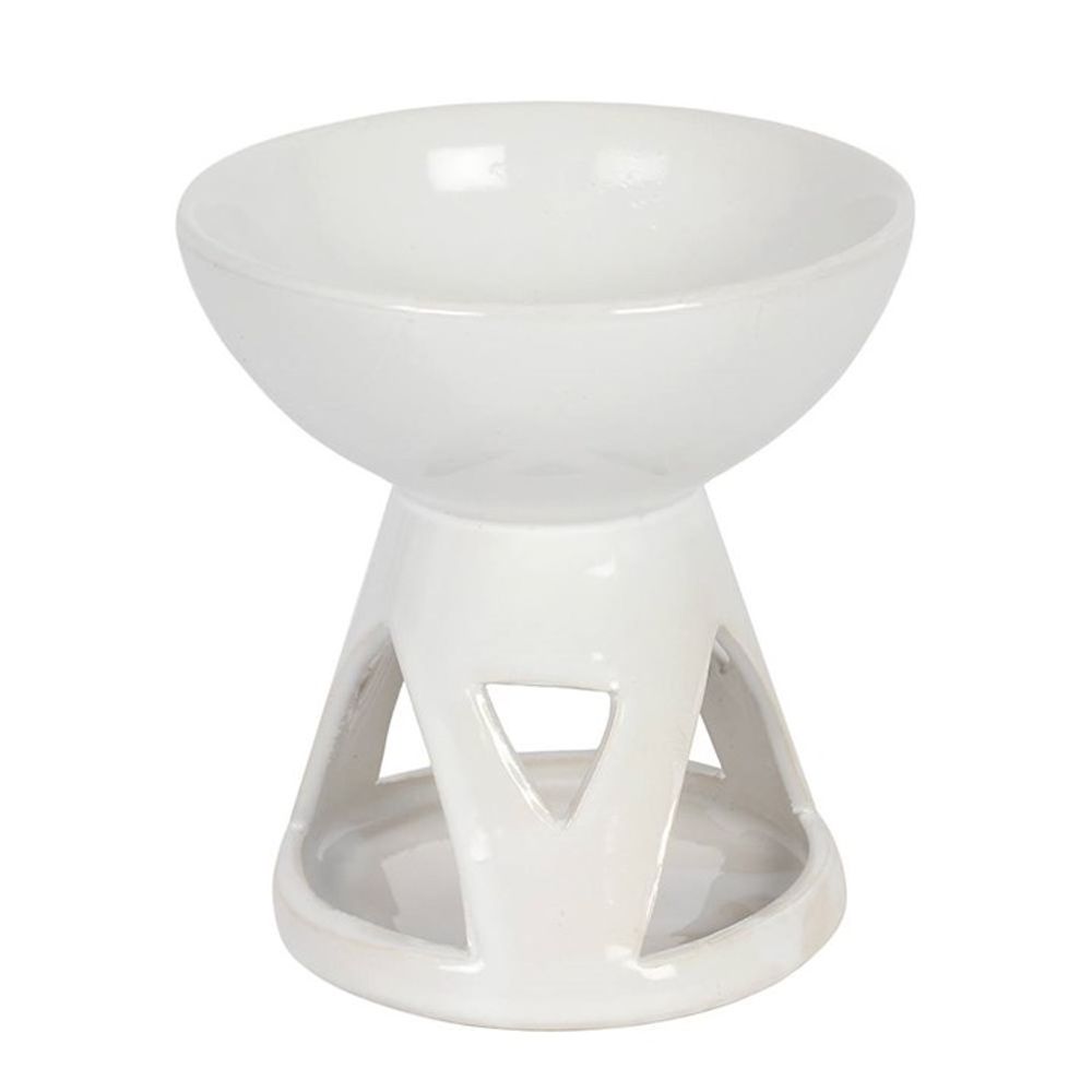 White Deep Bowl Oil Burner - ScentiMelti  White Deep Bowl Oil Burner