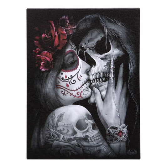 19x25cm Dead Kiss Canvas Plaque by Spiral Direct - ScentiMelti  19x25cm Dead Kiss Canvas Plaque by Spiral Direct