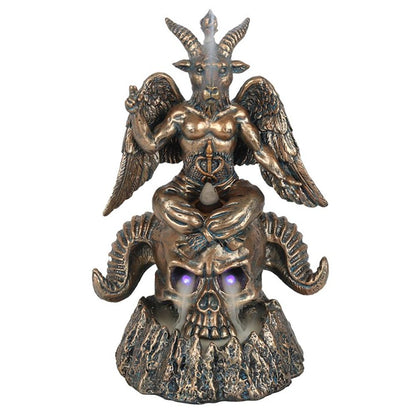 Gold Baphomet LED Backflow Incense Burner - ScentiMelti  Gold Baphomet LED Backflow Incense Burner