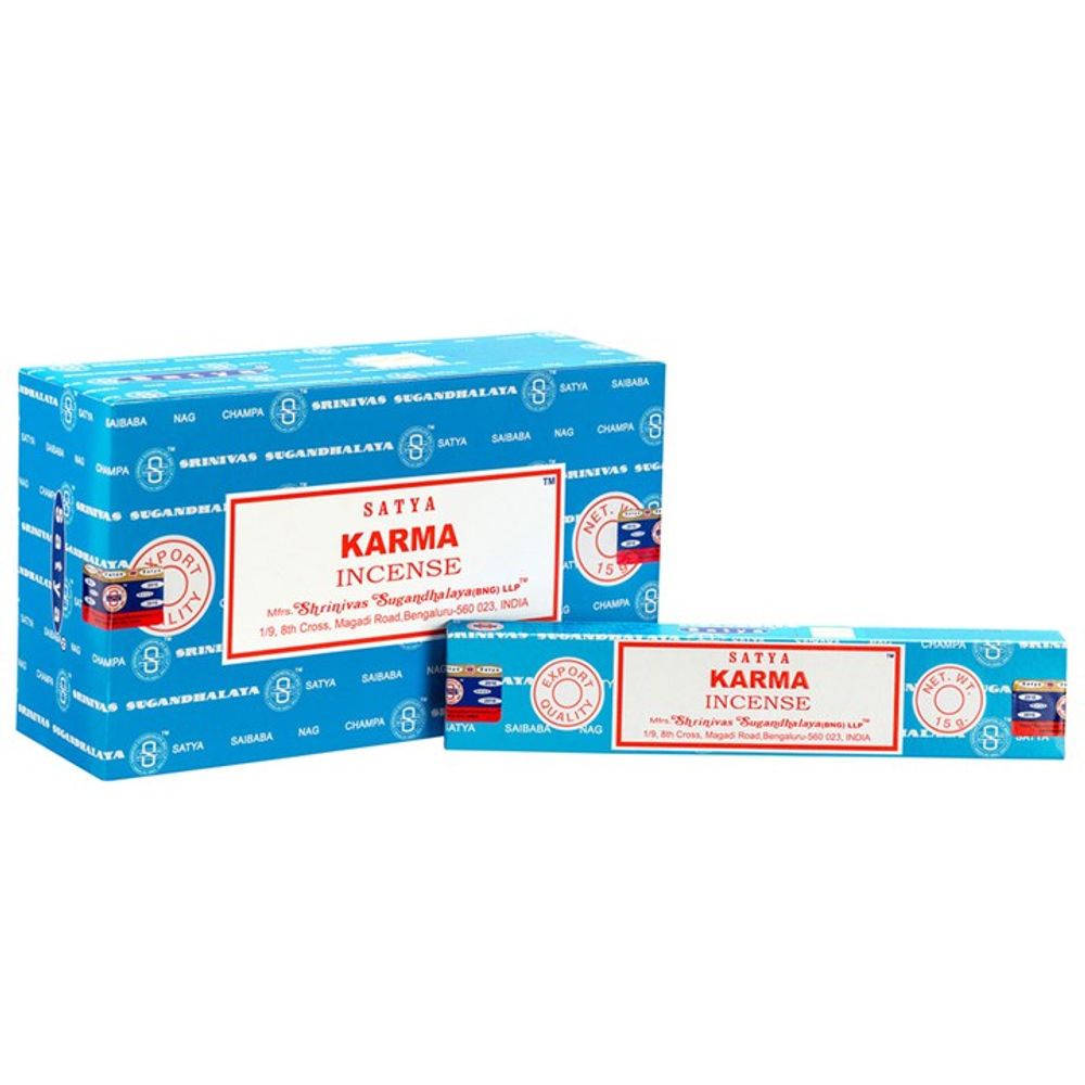 Set of 12 Packets of Karma Incense Sticks by Satya - ScentiMelti  Set of 12 Packets of Karma Incense Sticks by Satya