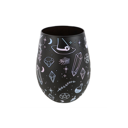 Crystal Witch Print Stemless Glass - ScentiMelti Home Fragrance, Beauty & Gifts UK