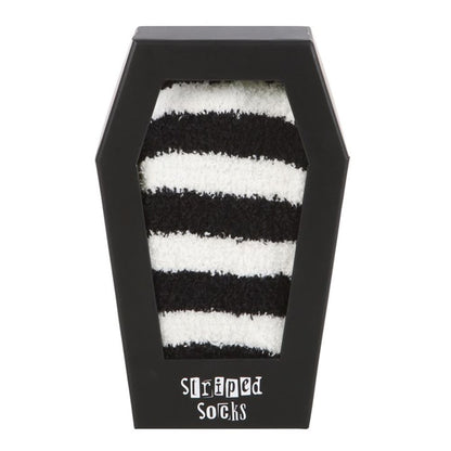 Striped Socks in Coffin Gift Box - ScentiMelti Home Fragrance, Beauty & Gifts UK