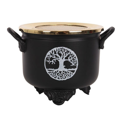 Tree of Life Cauldron Resin Incense Burner - ScentiMelti  Tree of Life Cauldron Resin Incense Burner