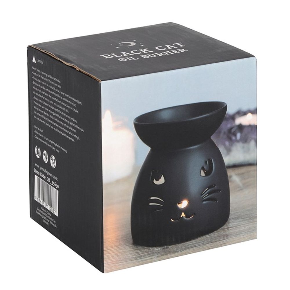 Black Cat Cut Out Oil Burner - ScentiMelti  Black Cat Cut Out Oil Burner