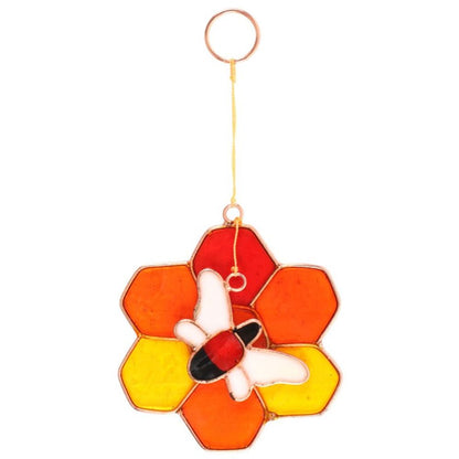 Bee and Honeycomb Suncatcher - ScentiMelti  Bee and Honeycomb Suncatcher