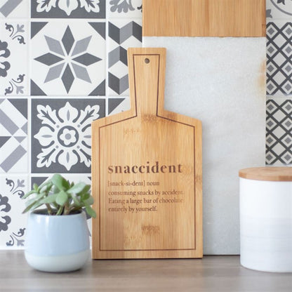 Snaccident Bamboo Serving Board - ScentiMelti Home Fragrance, Beauty & Gifts UK