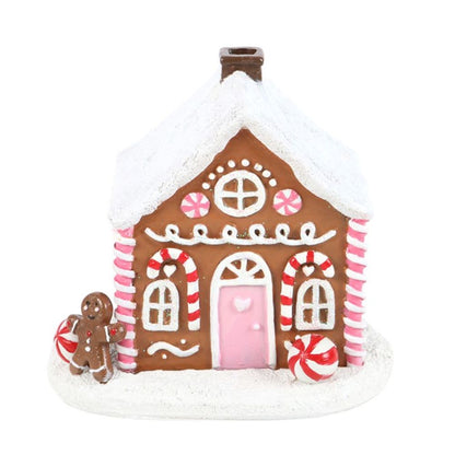 Pink Gingerbread House Incense Cone Burner - ScentiMelti  Pink Gingerbread House Incense Cone Burner