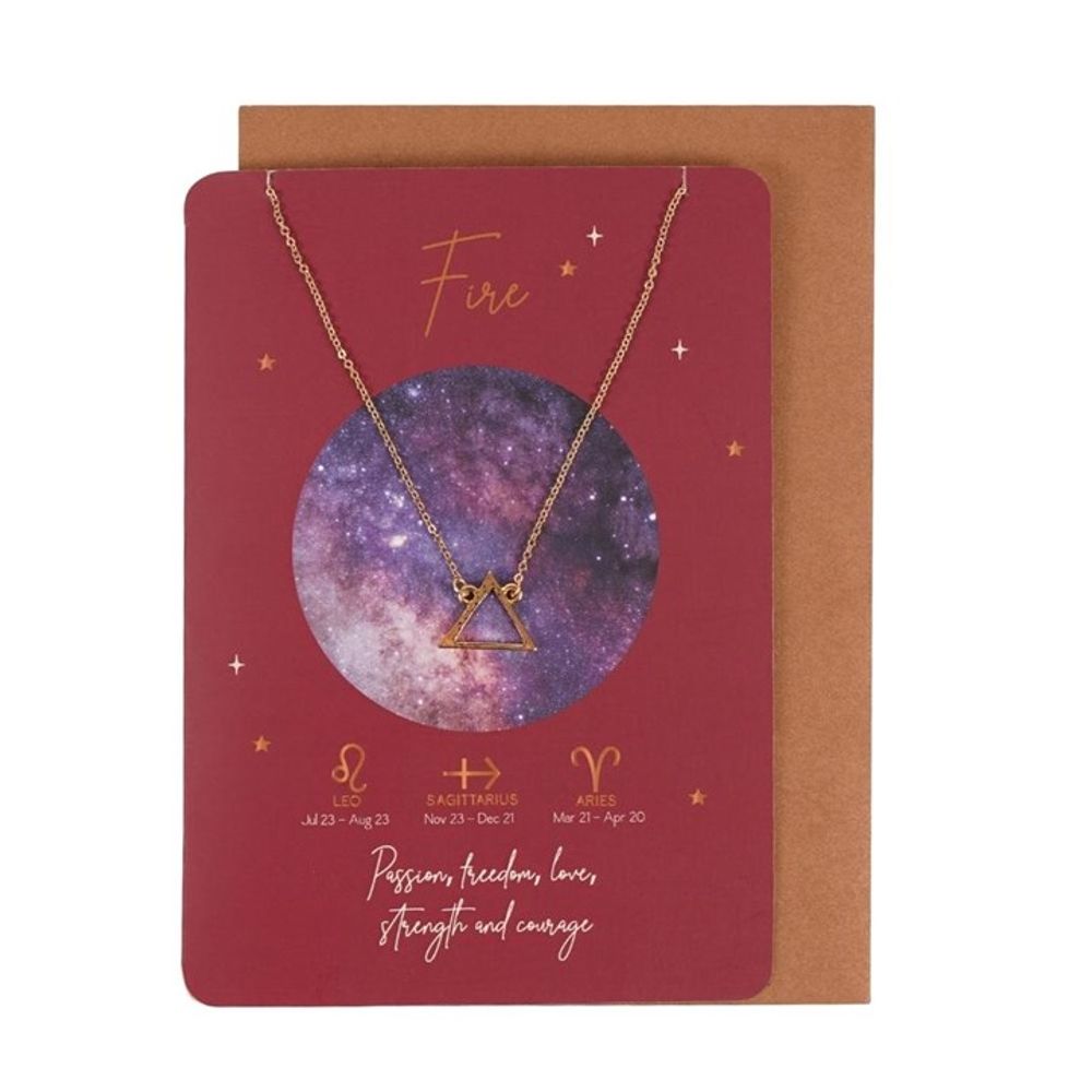 Fire Element Zodiac Necklace Card - ScentiMelti  Fire Element Zodiac Necklace Card